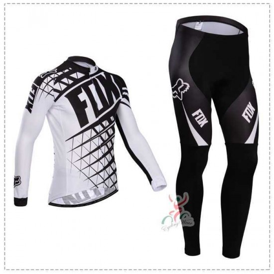 Fox 2014 Fahrradbekleidung Set Langarmtrikot+Lange Radhose Schwarz weiß 0IUZ5 Fox 2014 Fahrradbekleidung Set Langarmtrikot+Lange Radhose Schwarz weiß 0IUZ5