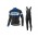 2016-2017 Giant Fahrradbekleidung Set Langarmtrikot+Lange Trägerhose Schwarz blau 4XWIG