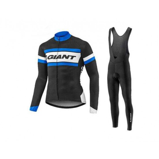 2016-2017 Giant Fahrradbekleidung Set Langarmtrikot+Lange Trägerhose Schwarz blau 4XWIG 2016-2017 Giant Fahrradbekleidung Set Langarmtrikot+Lange Trägerhose Schwarz blau 4XWIG