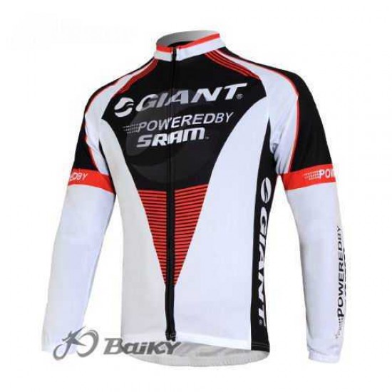 Giant Sram Pro Team Radtrikot Langarm weiß Schwarz Rot 619MC Giant Sram Pro Team Radtrikot Langarm weiß Schwarz Rot 619MC