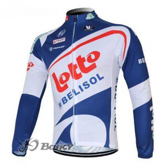 Lotto Belison Pro Team Radtrikot Langarm weiß blau 0RCNQ Lotto Belison Pro Team Radtrikot Langarm weiß blau 0RCNQ