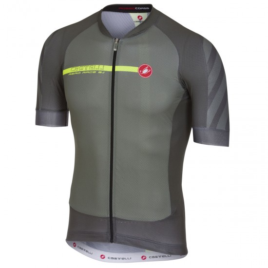 Castelli Aero Race 5.1 grijs Fahrradbekleidung Radtrikot 7S2BA Castelli Aero Race 5.1 grijs Fahrradbekleidung Radtrikot 7S2BA