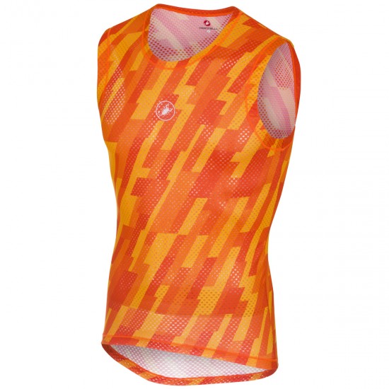 Castelli Pro Mesh-Orange Mouwloze 33MGF Castelli Pro Mesh-Orange Mouwloze 33MGF
