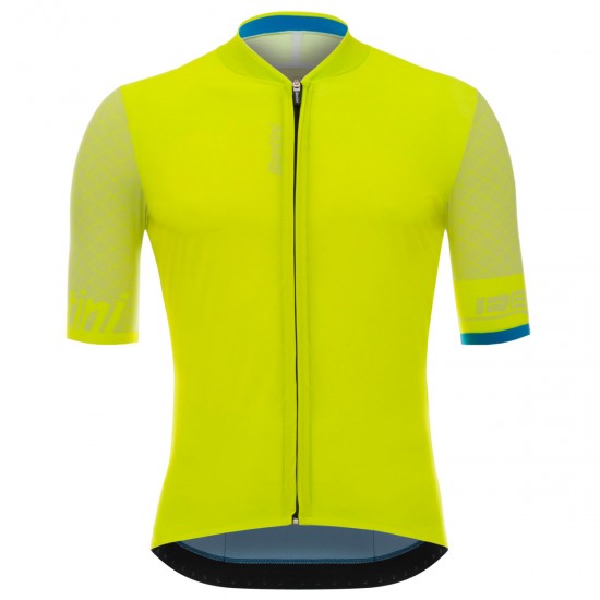 Santini Redux gelb fluo Fahrradbekleidung Radtrikot 1IYFK Santini Redux gelb fluo Fahrradbekleidung Radtrikot 1IYFK