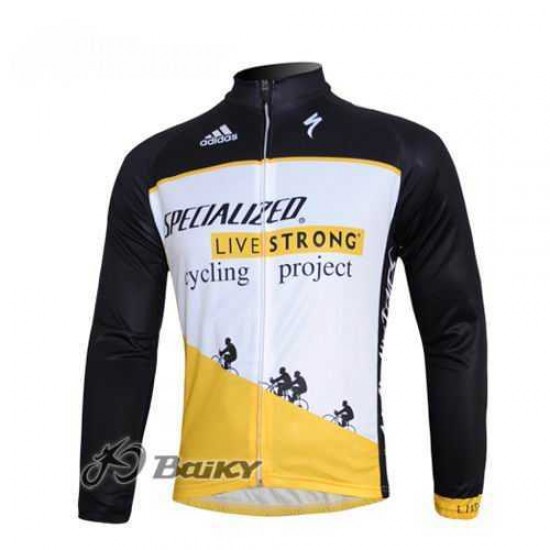 Specialized Livestrong Radtrikot Langarm weiß Schwarz gelb 403Z5 Specialized Livestrong Radtrikot Langarm weiß Schwarz gelb 403Z5