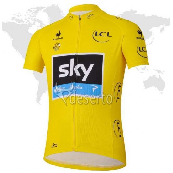 2013 Teams Sky gele Fahrradtrikot Radsport 2FLKY 2013 Teams Sky gele Fahrradtrikot Radsport 2FLKY