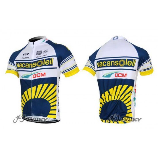 2012 Vacansoleil-DCM Fahrradtrikot Radsport weiß blau gelb 7CD1U 2012 Vacansoleil-DCM Fahrradtrikot Radsport weiß blau gelb 7CD1U
