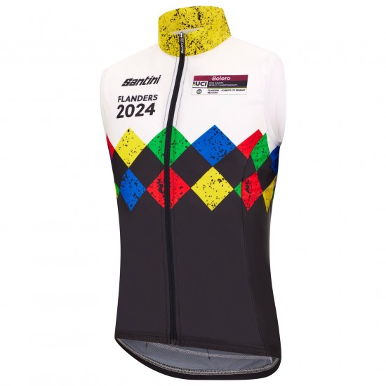 Bekleidung Herren Santini UCI Gravel-Weltmeisterschaft Flandern weste 2024 Bekleidung Herren Santini UCI Gravel-Weltmeisterschaft Flandern weste 2024