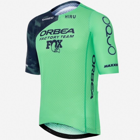 Bekleidung Herren Hiru Orbea Factory Team 2025 Lab Race Zipless trikot Bekleidung Herren Hiru Orbea Factory Team 2025 Lab Race Zipless trikot