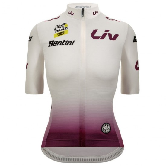 Bekleidung Damen Weiße frau trikot Tour de France 2025 Fan Line Bekleidung Damen Weiße frau trikot Tour de France 2025 Fan Line