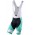 BIANCHI MILANO Pelau Trägerhose kurz Schwarz/Grün