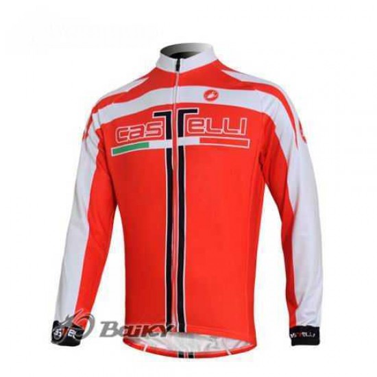 Castelli Radtrikot Langarm Rot weiß PHBVA Castelli Radtrikot Langarm Rot weiß PHBVA