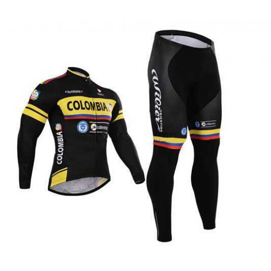 2015 Colombia Fahrradbekleidung Set Langarmtrikot+Lange Fahrradhose XVXK9 2015 Colombia Fahrradbekleidung Set Langarmtrikot+Lange Fahrradhose XVXK9
