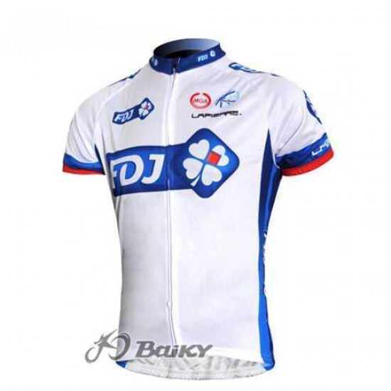 FDJ-BigMat Pro Team Fahrradtrikot Radsport weiß blau OS1UP FDJ-BigMat Pro Team Fahrradtrikot Radsport weiß blau OS1UP