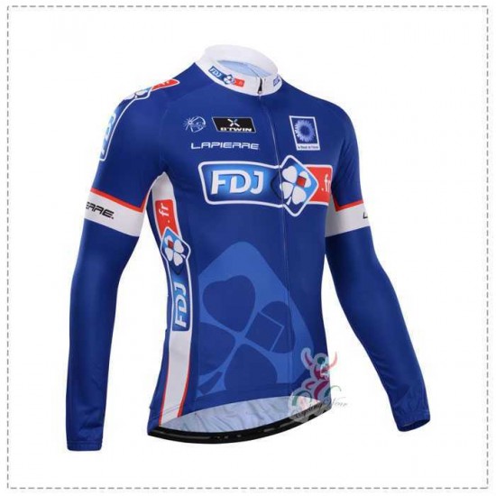 FDJ.fr 2014 Fahrradbekleidung Radtrikot Langarm blau JJ7OE FDJ.fr 2014 Fahrradbekleidung Radtrikot Langarm blau JJ7OE