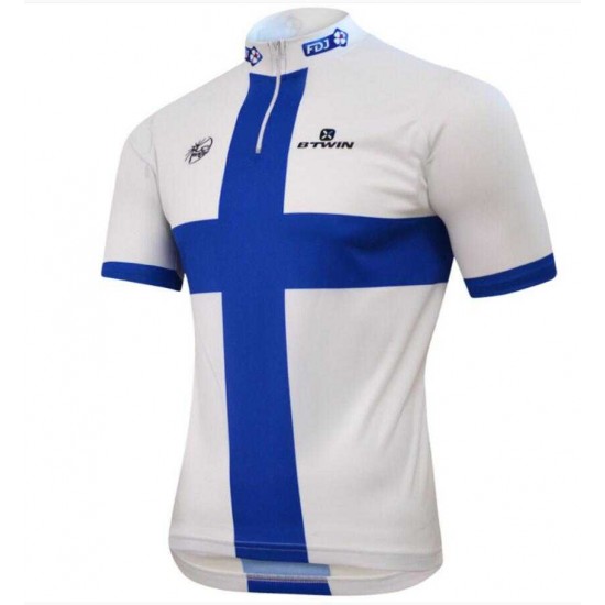 2015 Francaise Des Jeux Fahrradtrikot Radsport weiß blau ZMY1W 2015 Francaise Des Jeux Fahrradtrikot Radsport weiß blau ZMY1W