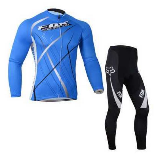 Fox 2014 Fahrradbekleidung Set Langarmtrikot+Lange Radhose blau Schwarz QR2JT Fox 2014 Fahrradbekleidung Set Langarmtrikot+Lange Radhose blau Schwarz QR2JT