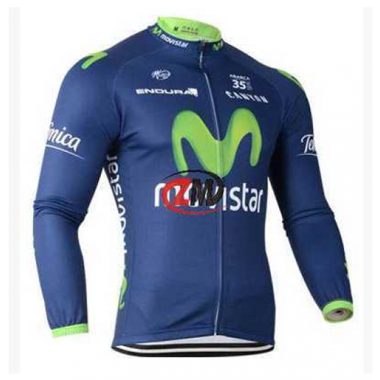 Movistar 2014 Fahrradbekleidung Radtrikot Langarm blau KERX6 Movistar 2014 Fahrradbekleidung Radtrikot Langarm blau KERX6