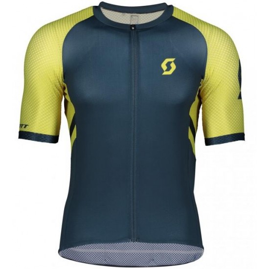 SCOTT RC Premium Climber 2020 Radtrikot kurzarm Gelb/Blau SCOTT RC Premium Climber 2020 Radtrikot kurzarm Gelb/Blau