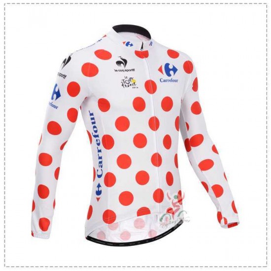 Tour de France le coq sportif 2014 Fahrradbekleidung Radtrikot Langarm polka-dot SGLS6 Tour de France le coq sportif 2014 Fahrradbekleidung Radtrikot Langarm polka-dot SGLS6